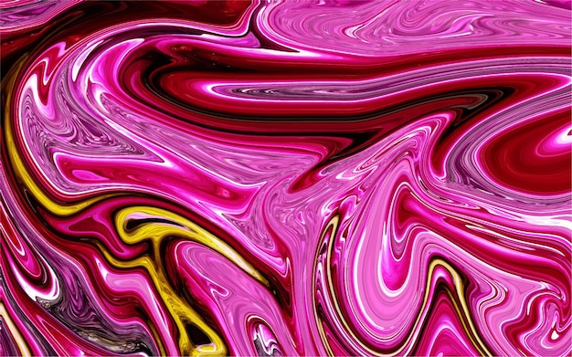 Abstract liquid texture wonderful pink yellow colored liquid background design illustration