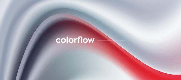 Abstract liquid watercolor background design with artistic fluid grey and red color flow