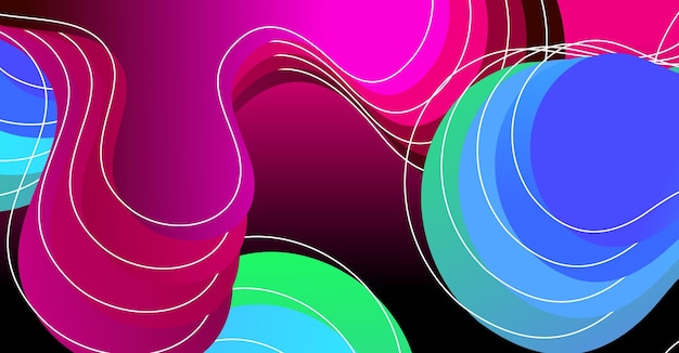 Vector abstract liquid wave background with colorful background