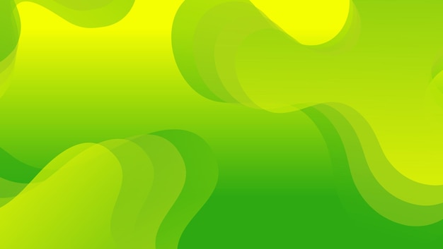 Vector abstract liquid wave background with green color background