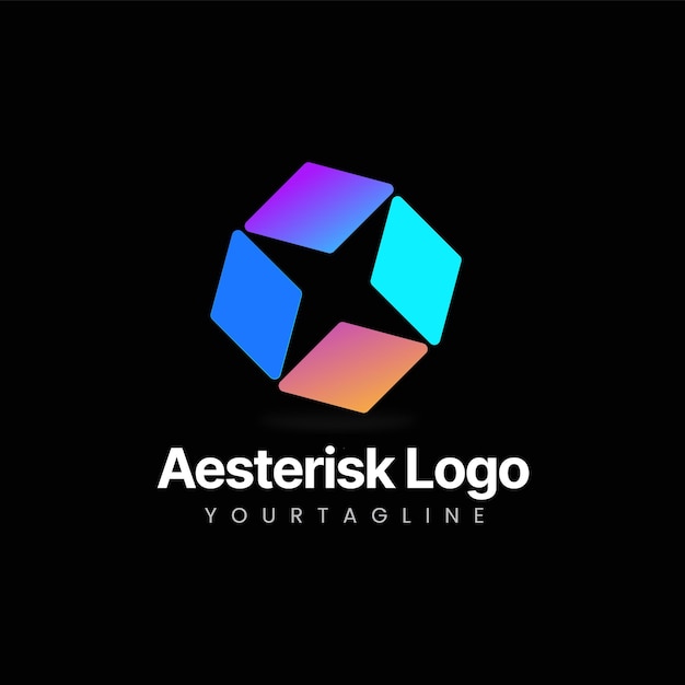 Vector abstract logo - asterisk logo - roterend logo