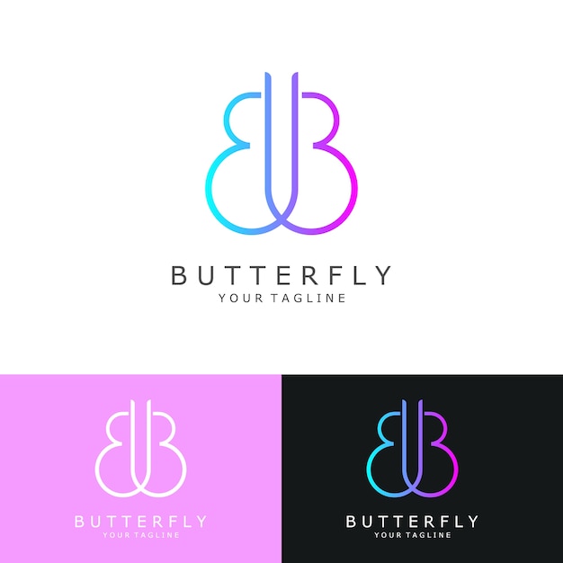 Abstract logo, beginletter b