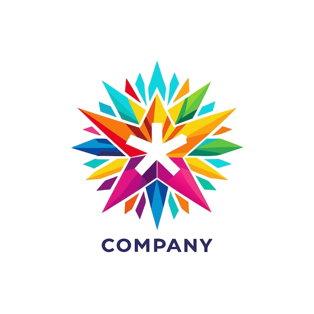 企業ビジネス会社の抽象的なロゴデザイン