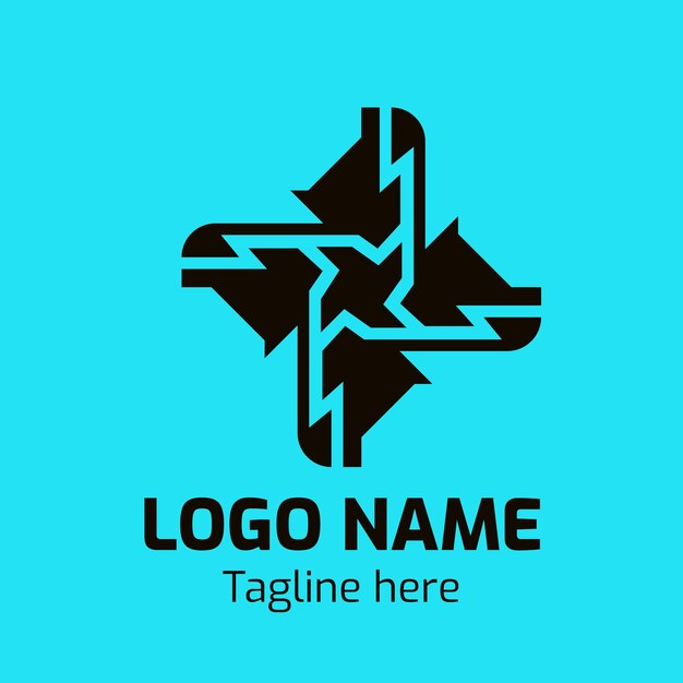 Vector abstract logo design for brand