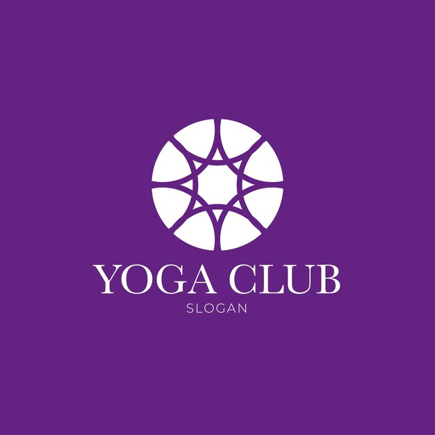 Abstract logo design flat minimal modern luxury style yoga club center logo