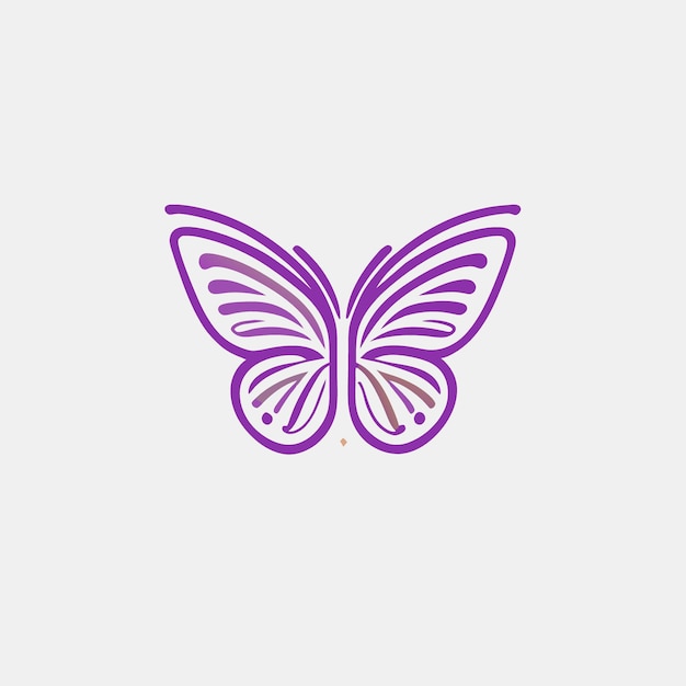 Un design astratto del logo ispirato all'immagine collegata sotto il logo dovrebbe includere una farfalla