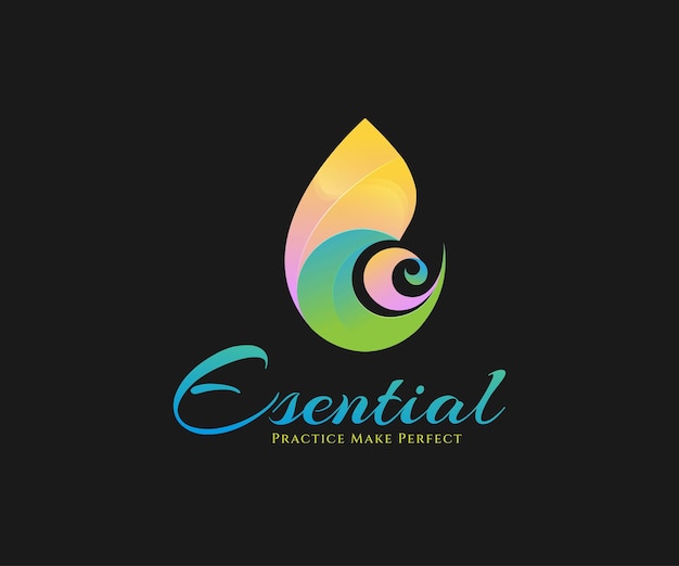 abstract logo design for nature. oil. essence