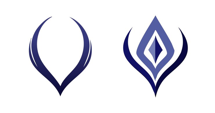 वेक्टर abstract logo in flame shape flat style