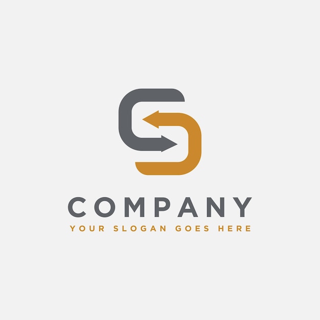 Abstract logo icon design of trading S letter