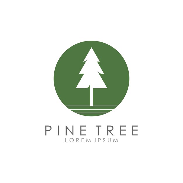 Abstract logo illustration of a pine tree
