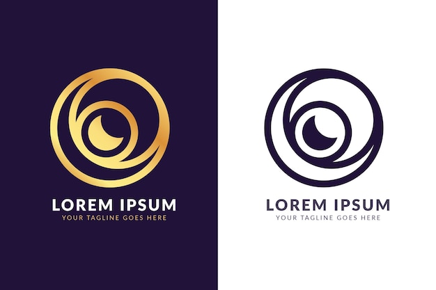 Abstract logo in twee versies