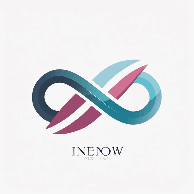 an abstract logo for Infinity on a white background