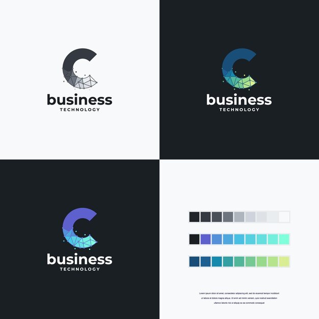 Abstract logo lettermark Innovate technologie startup logo concept