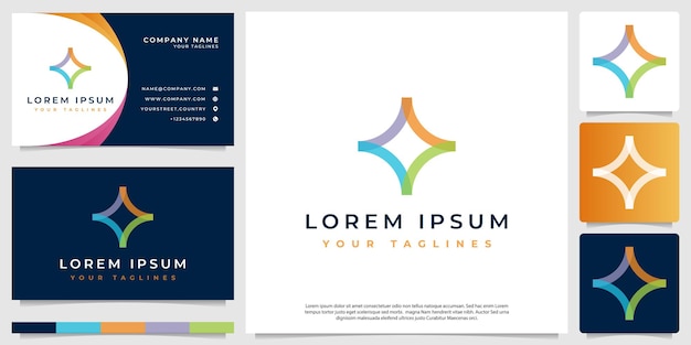 Abstract logo markeren eenvoudig minimalistisch