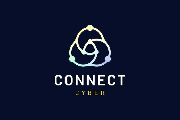 Abstract logo in modern shape representing connection or network technology