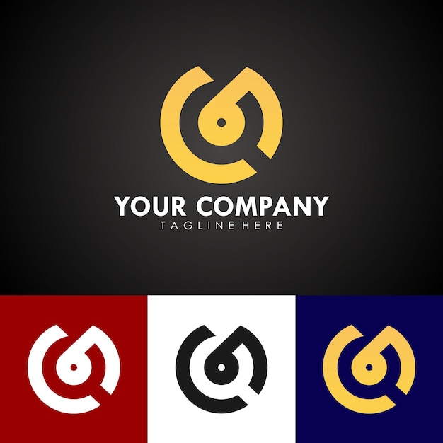 Vector abstract logo-ontwerp voor de branding van uw bedrijf, met cirkelgeometrie