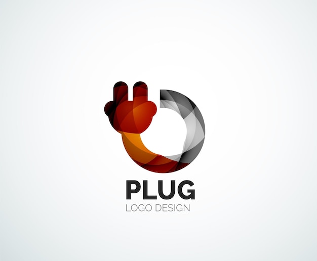 Abstract logo plug icon