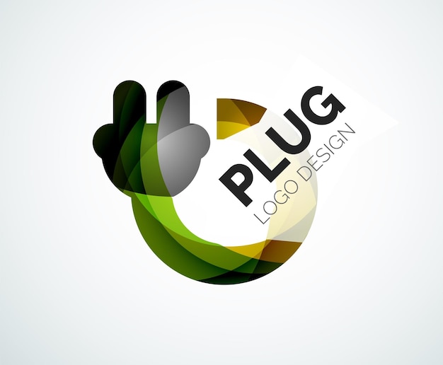 Abstract logo plug icon