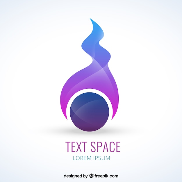 Vector abstract logo in purple tones