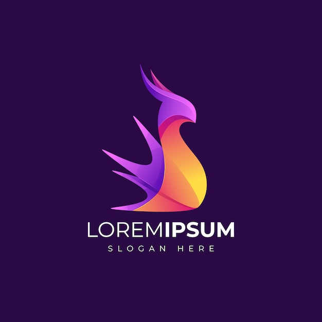 Abstract logo template with colorful colors