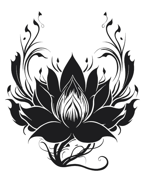 Vector abstract lotus flower