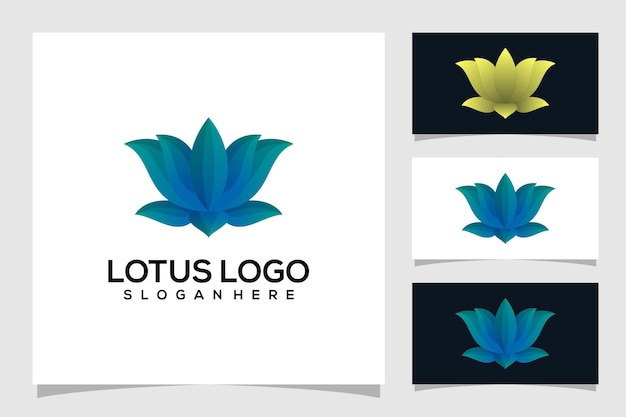 Vector abstract lotus logo illustration