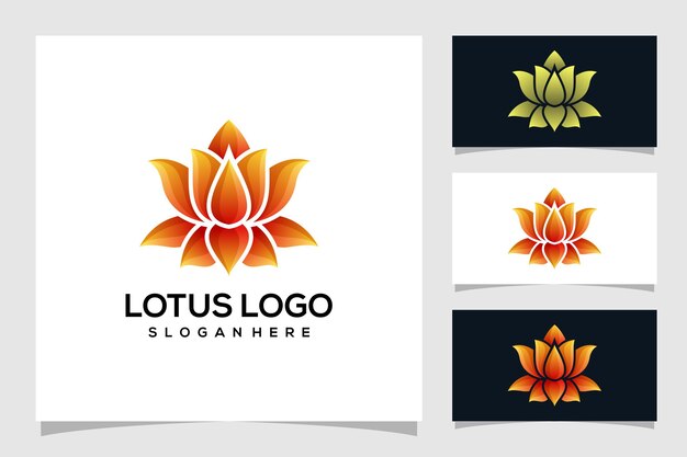 Vector abstract lotus logo illustration