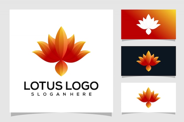 Abstract lotus logo ontwerp