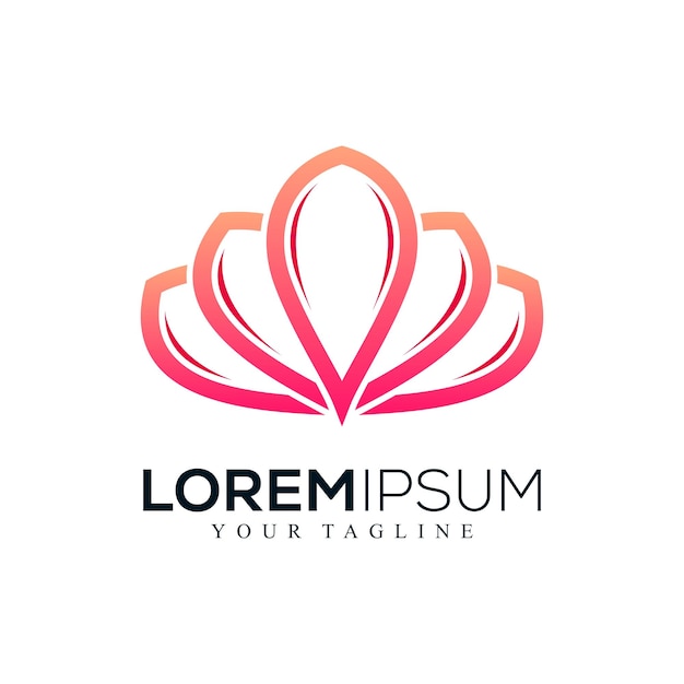 Abstract lotus logo ontwerp
