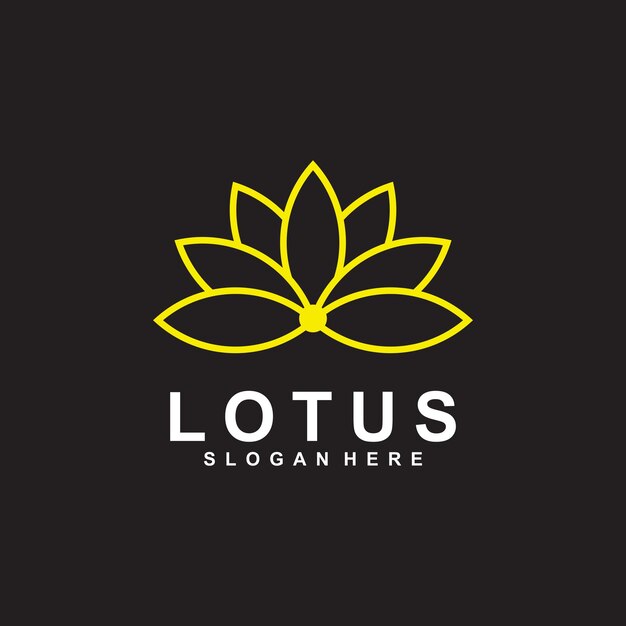 Abstract lotus logo vector design template