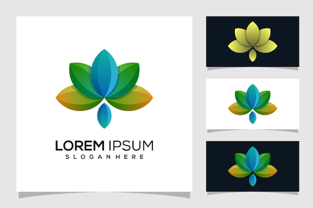 Vector abstract lotus logo