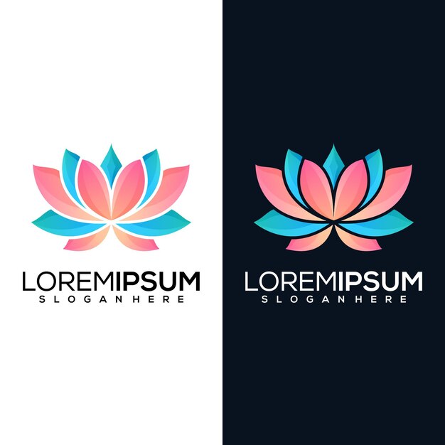 Vector abstract lotus logo