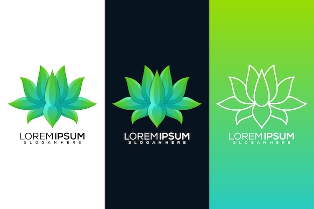 abstract lotus logo