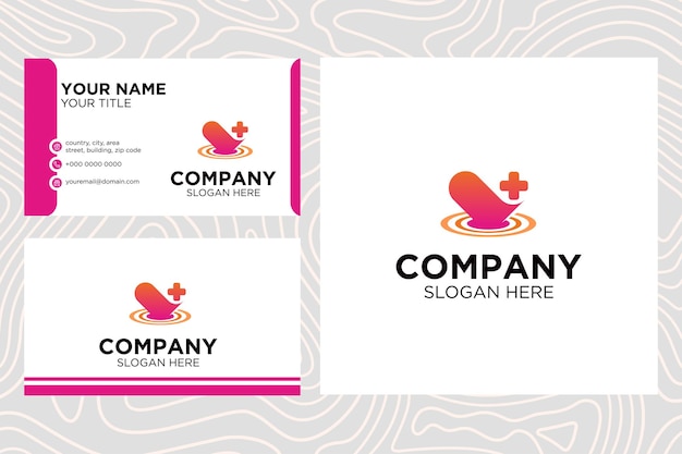 Abstract love logo suitable for company with business card template