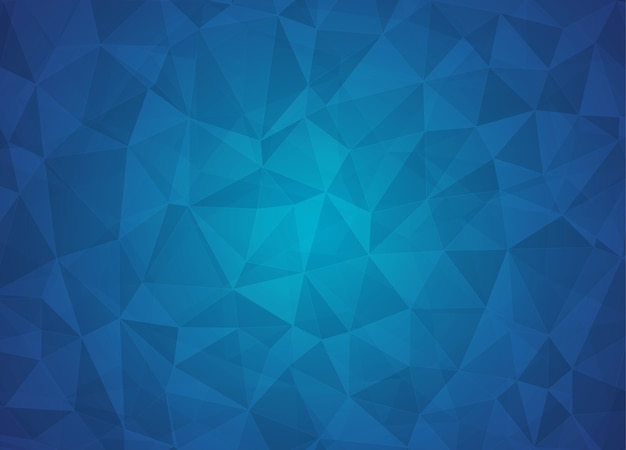 ベクトル ダークブルーの三角形の抽象的な低ポリゴンの背景