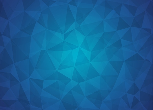 Vector abstract low poly background of triangles in dark blue