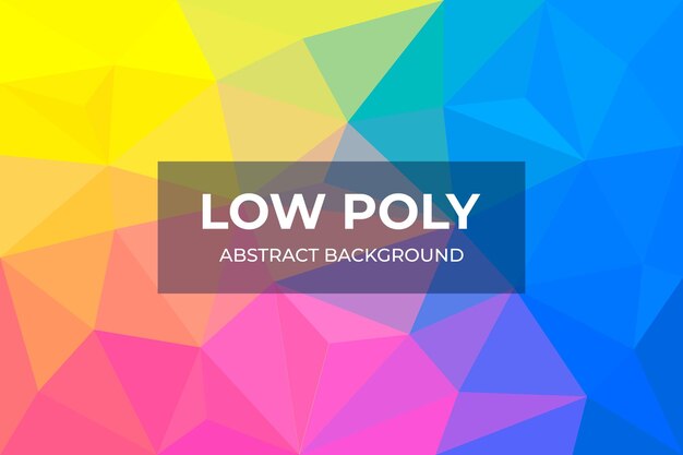 Abstract low poly background with polygonal shapes of triangles