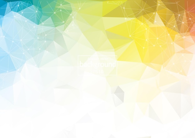 Abstract low poly colorful technology vector background Connection structure Vector data science background Polygonal vector background Molecule And Communication Background