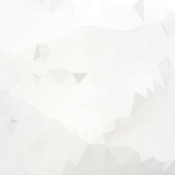 Vector abstract low poly grey white technology vector background connection structure vector data science background polygonal vector background molecule and communication background