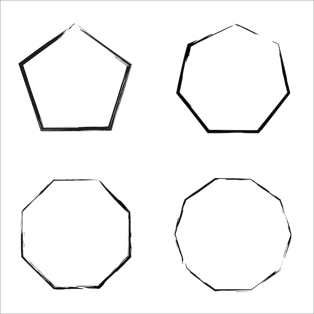 Etichette moderne poligonali astratte modello elemento creativo illustrazione vettoriale