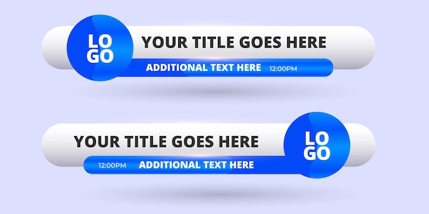 Abstract Lower third banner template design vector illustration