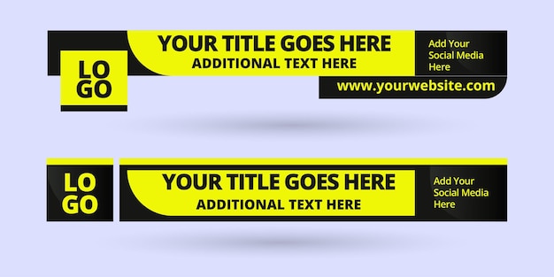 Abstract Lower third banner template design vector illustration