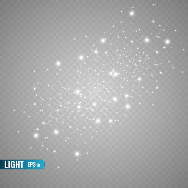 Abstract luminous lights isolated on transparent background. Light effect.