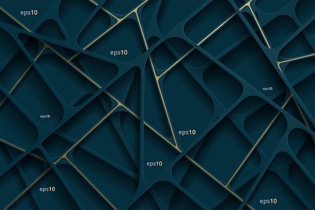 Vector abstract luxury background with golden line