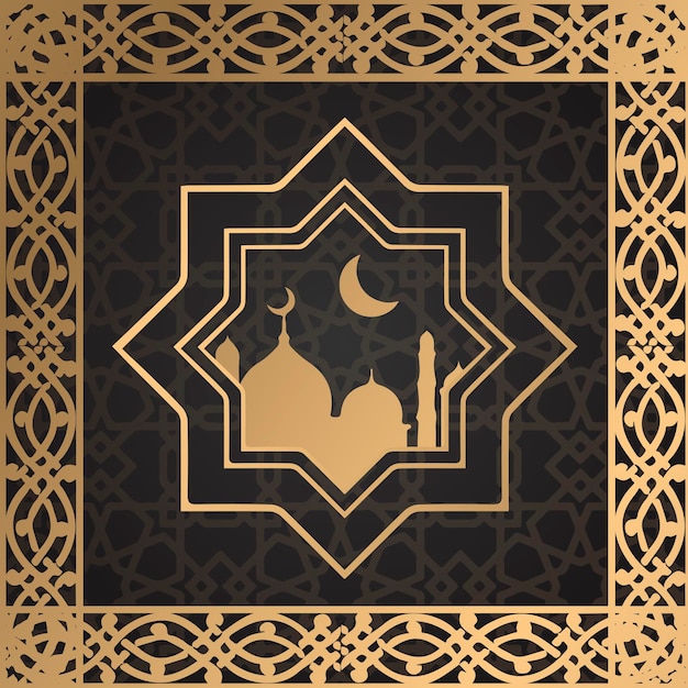 Vector abstract luxury beautiful decorative vector backgroundpattern islamicgold arabic ornament g