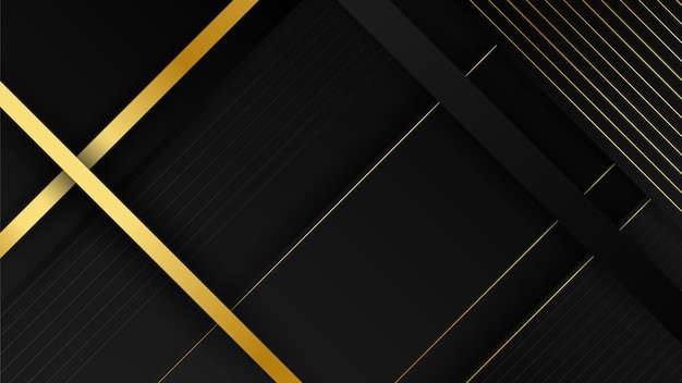 Abstract luxury black and gold background