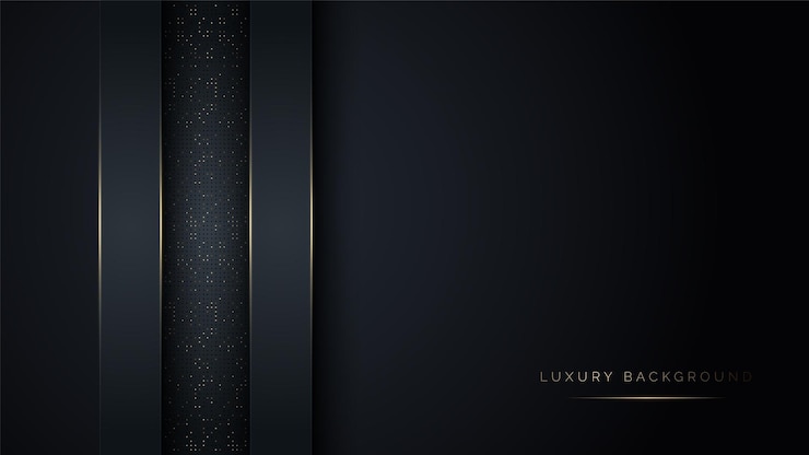Vector abstract luxury black and gold lines with glitter doted abstract background elegant