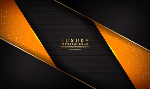 Vector abstract luxury black and orange background