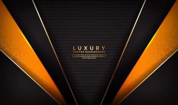 Abstract luxury black and orange background