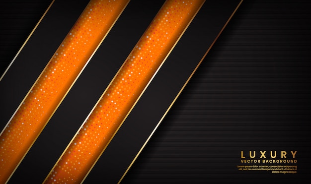 Abstract luxury black and orange background